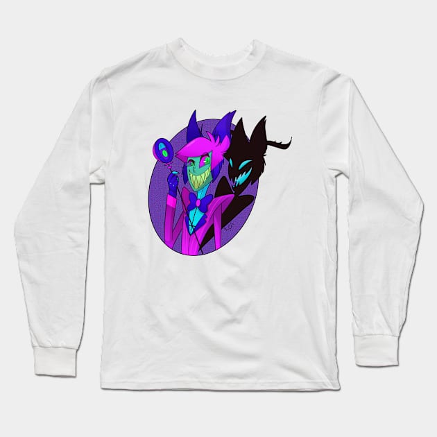 Alastor - Hazbin hotel (Neon) Long Sleeve T-Shirt by Roa